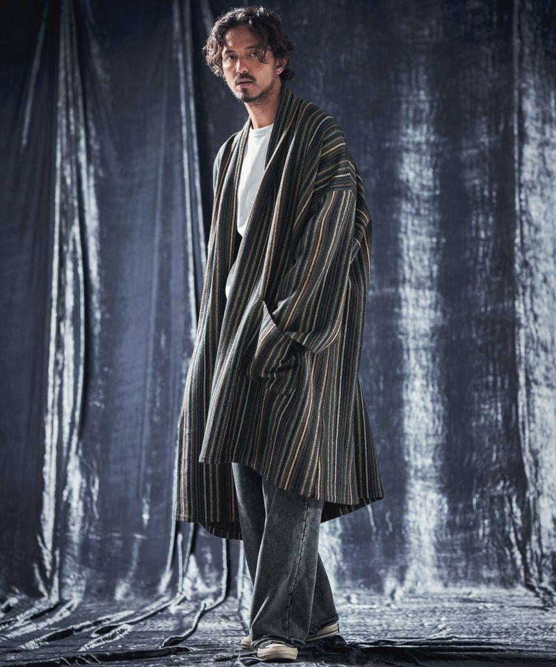 ANGENEHMアンゲネーム　コートcambio ANGENEHM(アンゲネーム)】Stripe melange jacquard knit-sew