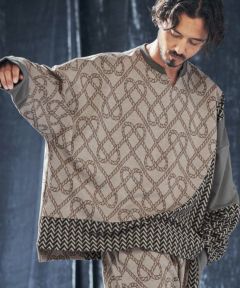 ANGENEHM(アンゲネーム)】Patterned switching long sleeve