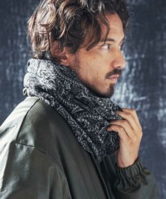 ANGENEHM(アンゲネーム)】Paisley pattern knit snood ニットスヌード