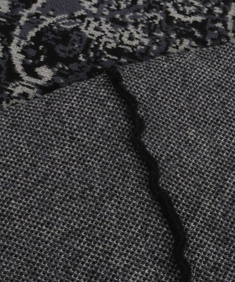 ANGENEHM(アンゲネーム)】Paisley pattern knit snood ニットスヌード