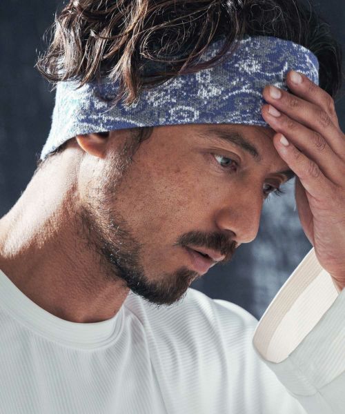 【ANGENEHM(アンゲネーム)】Paisley pattern knit headband ニットヘアバンド(AG03-069ace)