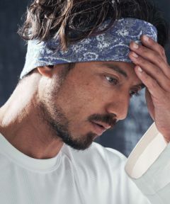 ANGENEHM(アンゲネーム)】Paisley pattern knit headband ニット