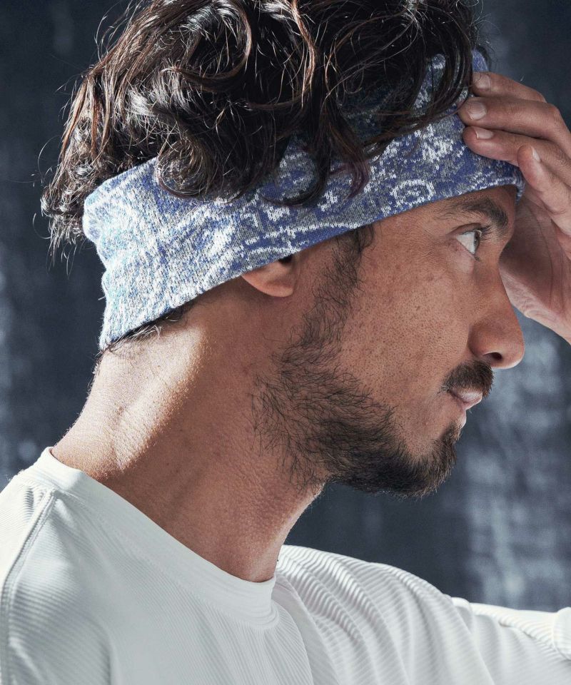 ANGENEHM(アンゲネーム)】Paisley pattern knit headband ニットヘア