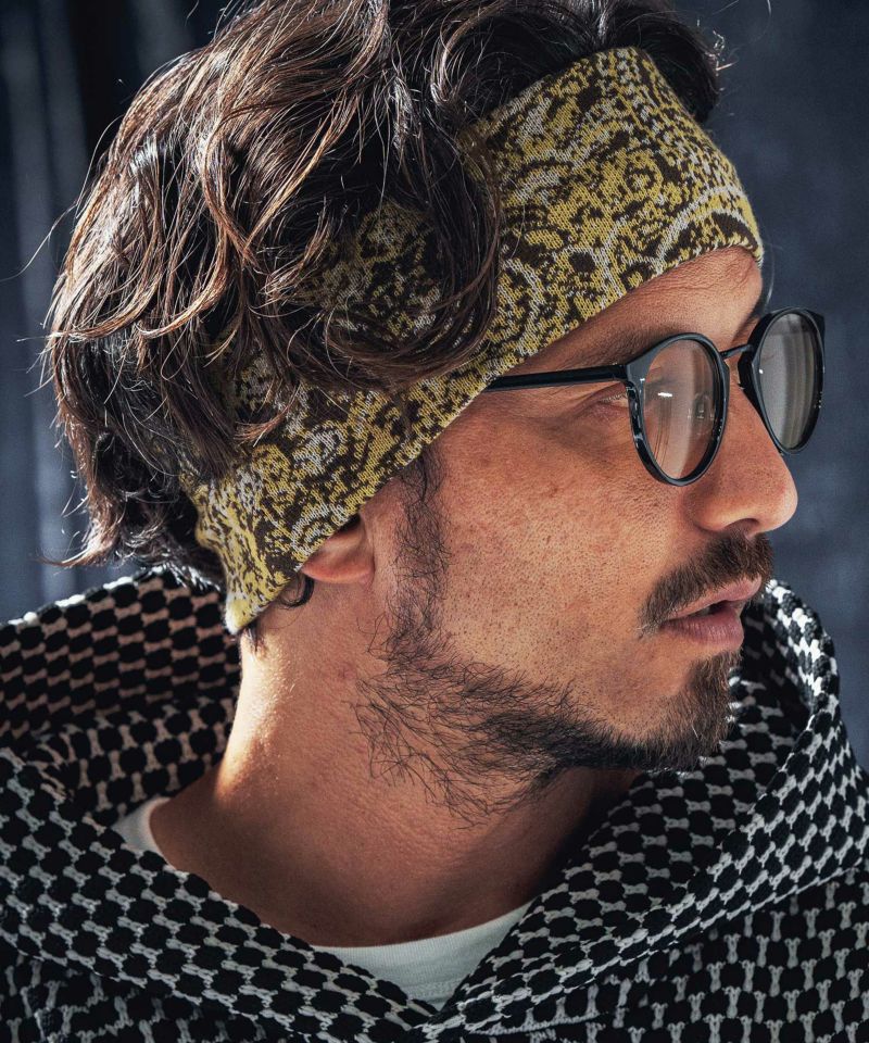 ANGENEHM(アンゲネーム)】Paisley pattern knit headband ニット