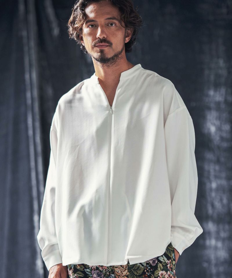 SuperM プルオーバー ANGENEHM(アンゲネーム)】Herringbone fabric fastener skipper