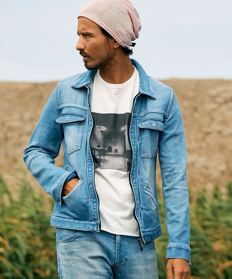 wjk】denim jersey zip blouson ジップブルゾン(2069 dj35f) | CAMBIO  