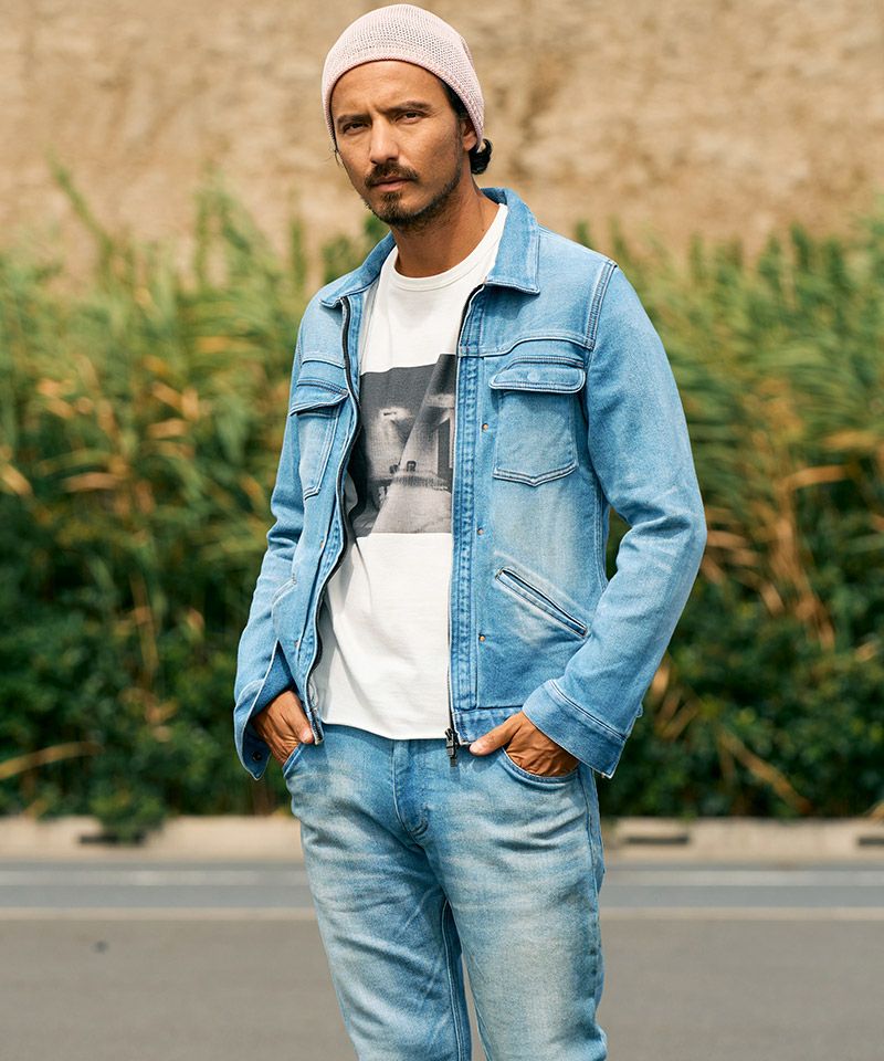 wjk】denim jersey zip blouson ジップブルゾン(2069 dj35f) | CAMBIO  