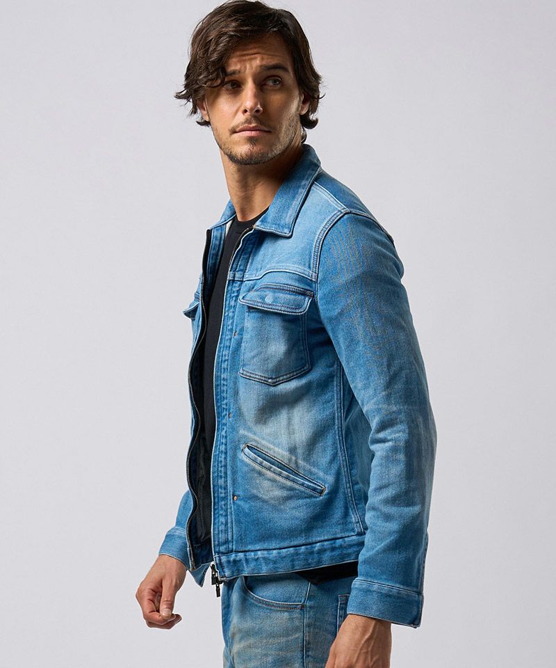 wjk】denim jersey zip blouson ジップブルゾン(2069 dj35f) | CAMBIO 