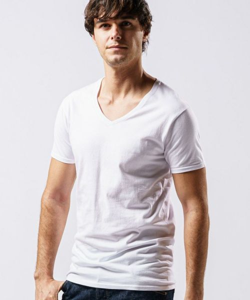 【wjk】basic V-neck S-S Tシャツ(7868 js01f)
