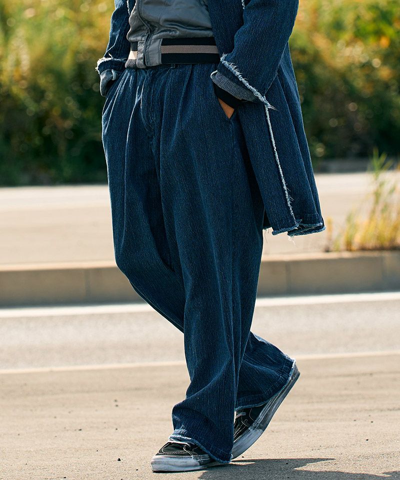 50%OFF【wjk】2-tuck wide trousers ワイドパンツ(5419 ds54f