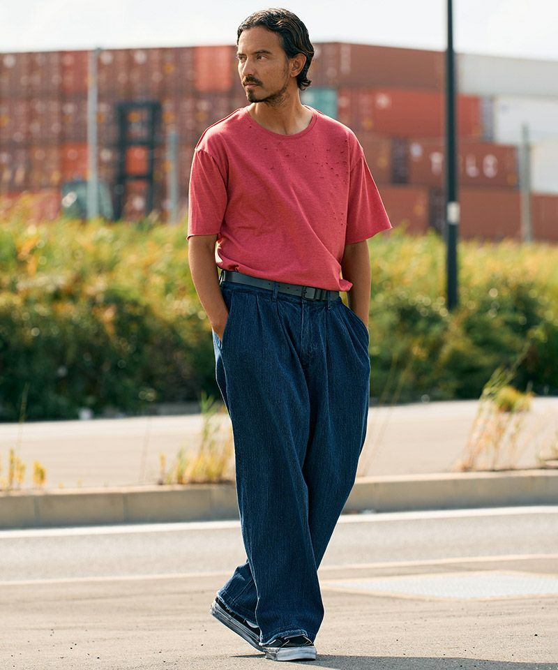 50%OFF【wjk】2-tuck wide trousers ワイドパンツ(5419 ds54f