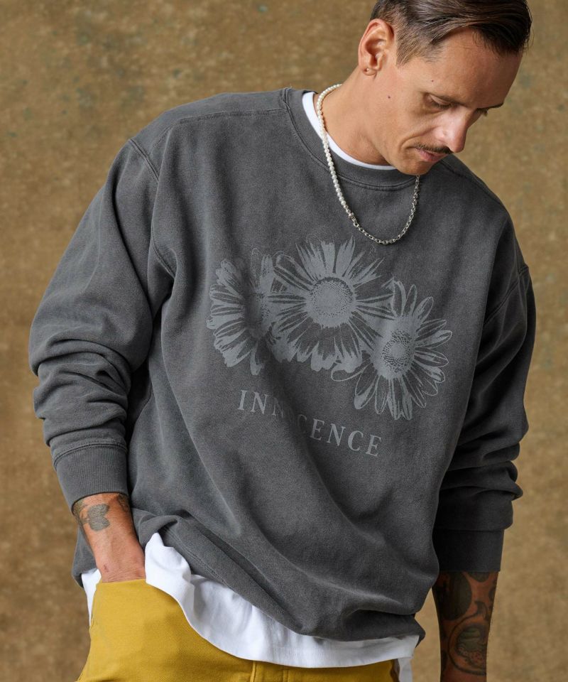 THEOREM(セオレム)】Printed Pigment Sweat（Daisy）スウェット