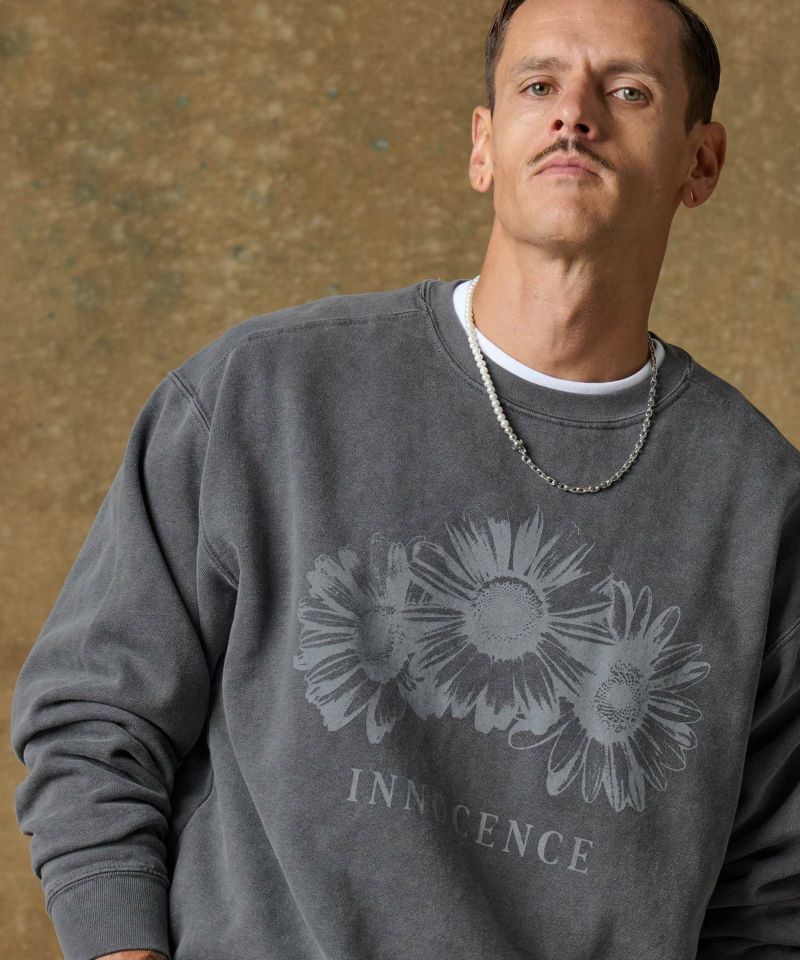 Theorem セオレム　15P THEOREM(セオレム)】Printed Pigment Sweat（Daisy）スウェット