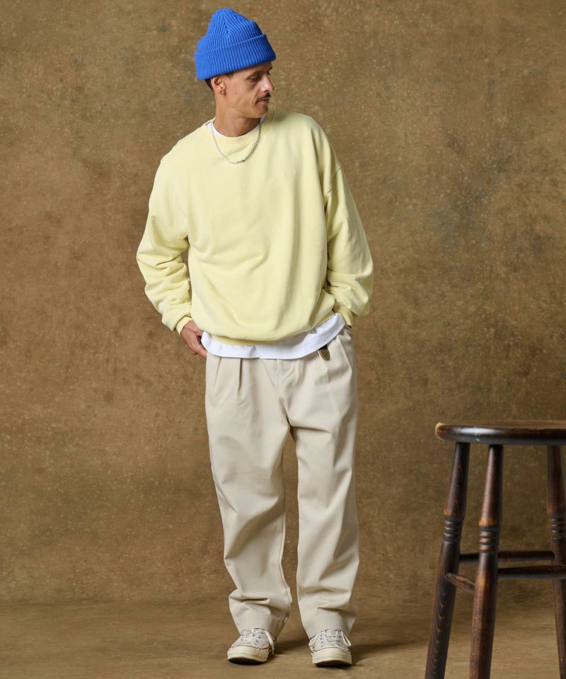 THEOREM(セオレム)】One Point Emb Pigment Laidback Sweatshirt