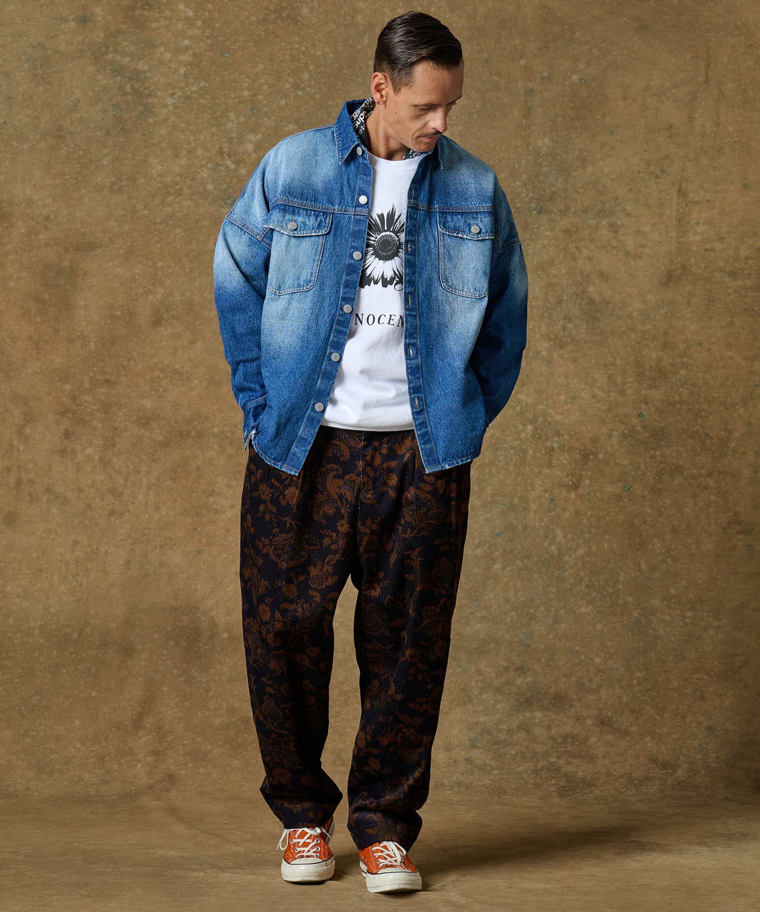 THEOREM(セオレム)】Routine Frower Pattern Corduroy Pants 花柄 
