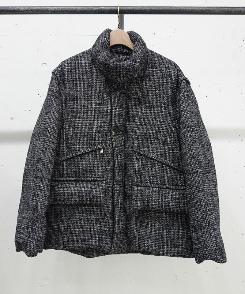 50%OFF【CULLNI(クルニ)】Butcher Tweed Removable Sleeves Down 