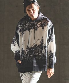 30%OFF【GLIMCLAP(グリムクラップ)】 One arm design hooded jersey