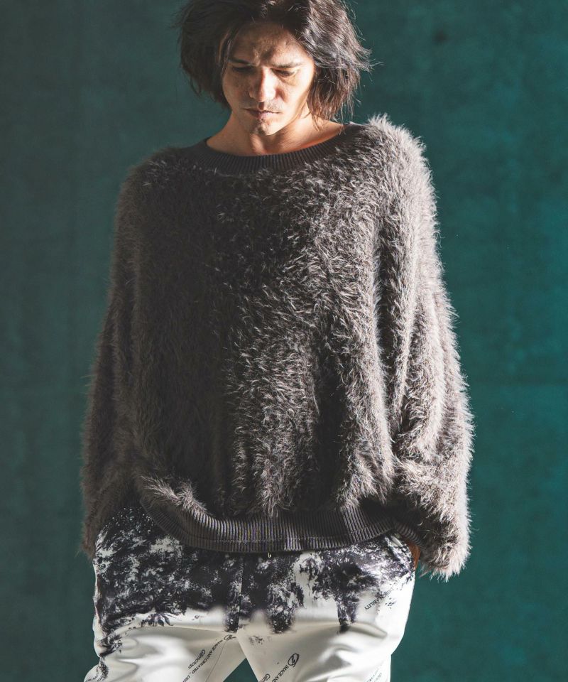 30%OFF【GLIMCLAP(グリムクラップ)】 Feather yarn pullover フェザー
