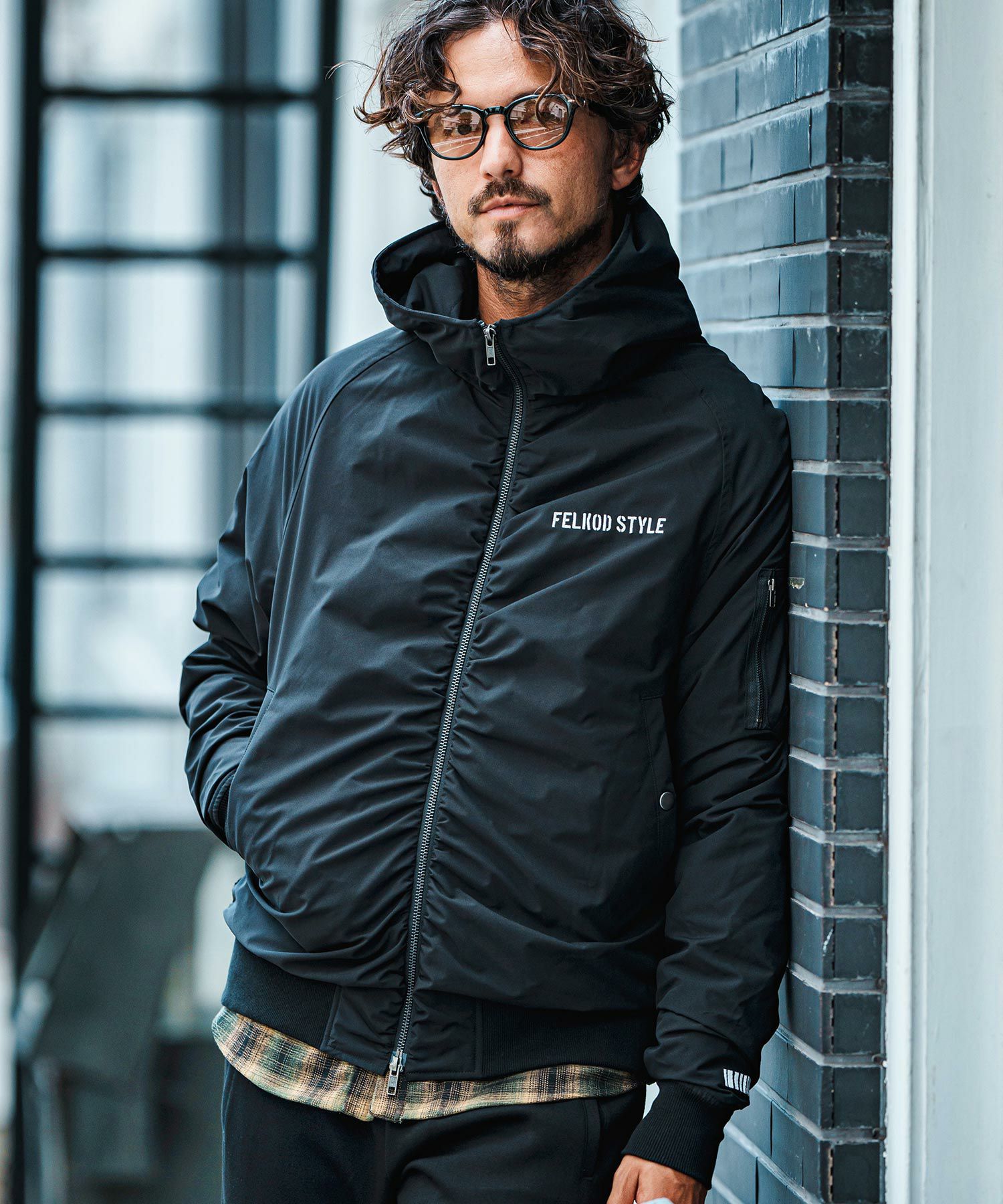 felkod(フィルコッド)】High Neck Hood MA-1 フードジャケット(F24F100  