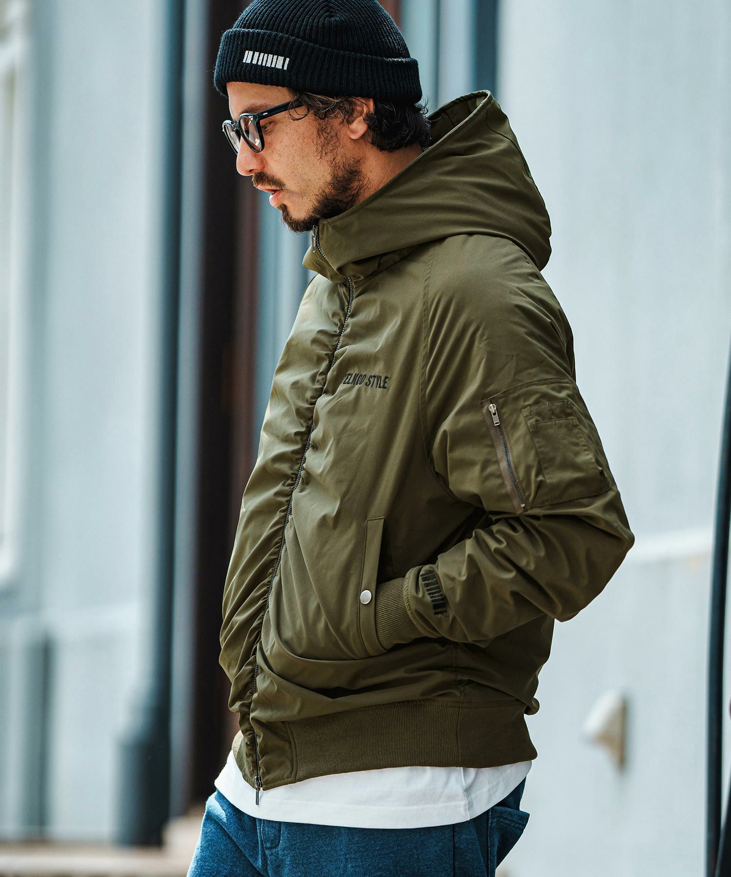 felkod(フィルコッド)】High Neck Hood MA-1 フードジャケット(F24F100 
