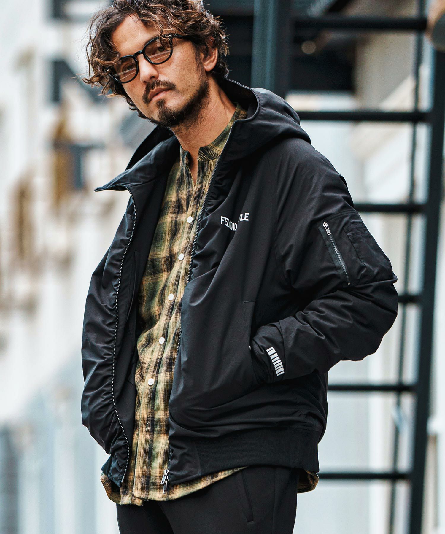 felkod(フィルコッド)】High Neck Hood MA-1 フードジャケット(F24F100 
