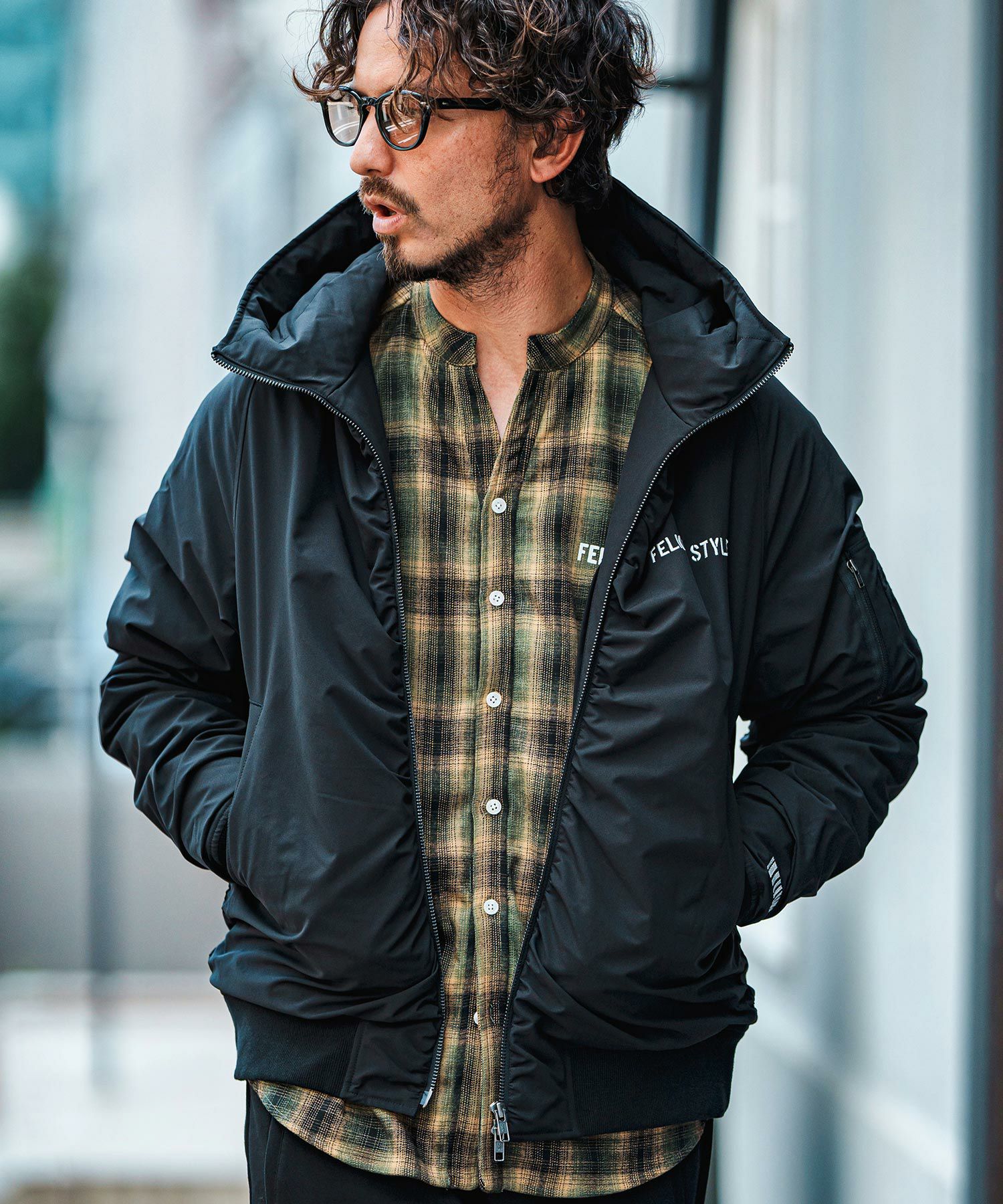 felkod(フィルコッド)】High Neck Hood MA-1 フードジャケット(F24F100 