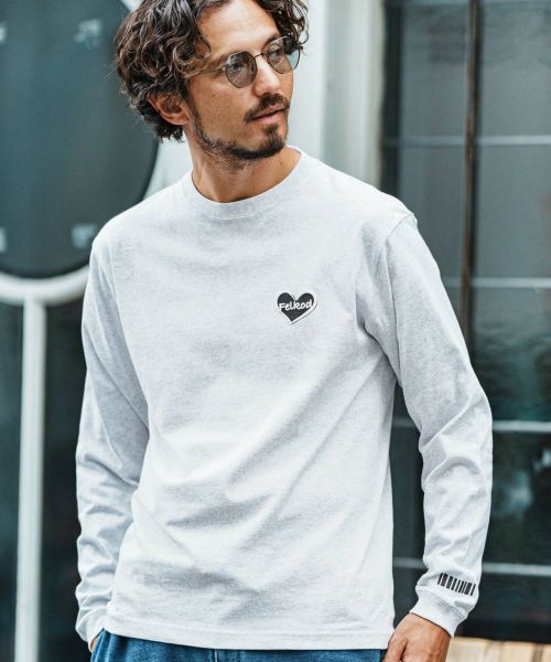 【felkod(フィルコッド)】Heart Logo Long Sleeve Cut Sew ロングスリーブTシャツ(F24F220)