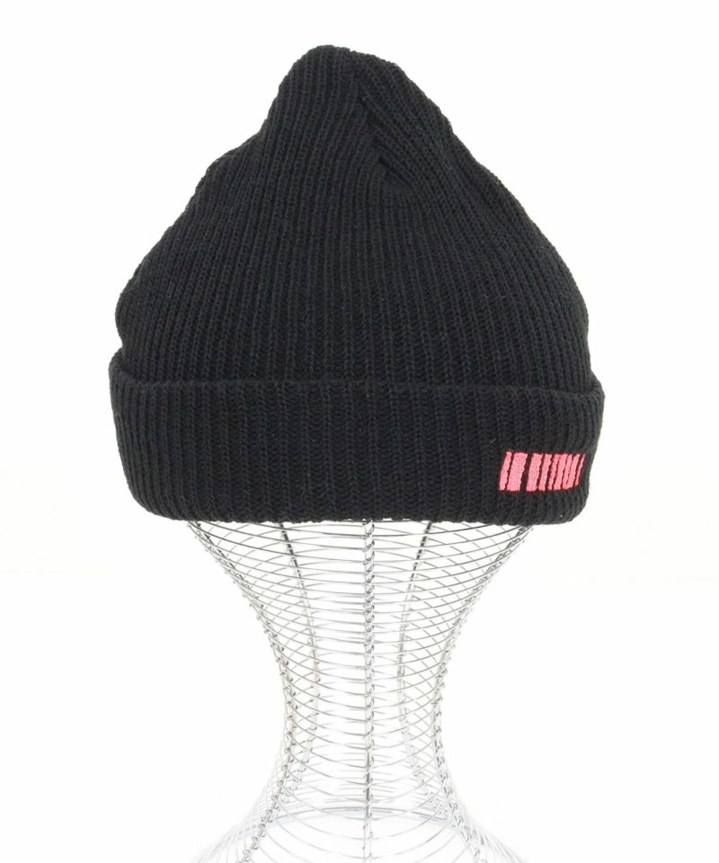felkod(フィルコッド)】Barcode Embroidery Knit Cap ビーニー