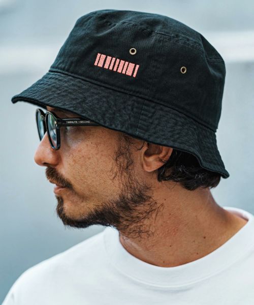 【予約販売7月下旬～8月上旬入荷】【felkod(フィルコッド)】Barcode Embroidery Bucket Hat バケットハット(F24F320)
