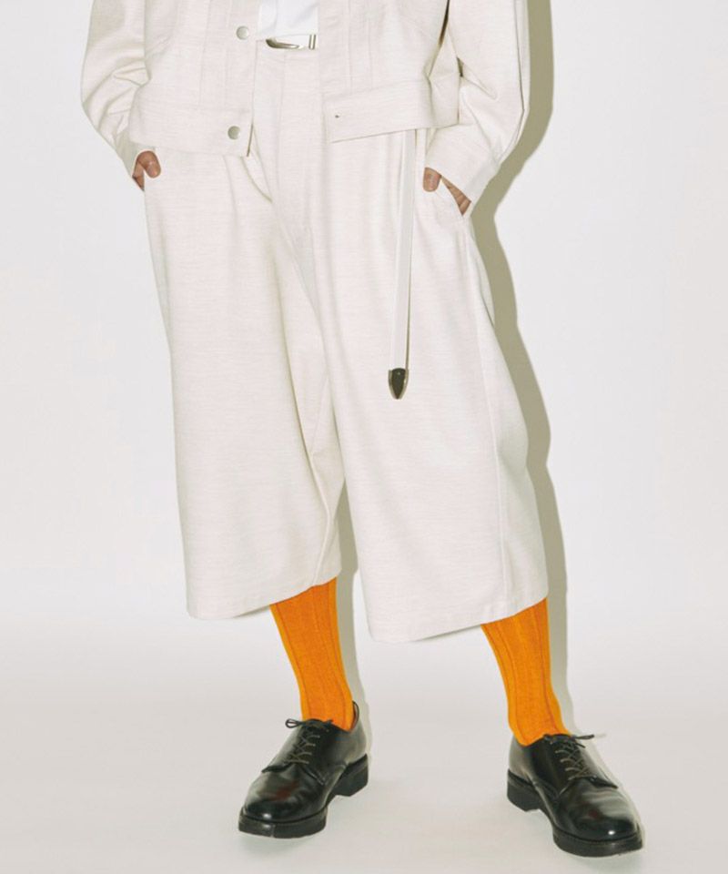 50%OFF【SUPERTHANKS(スーパーサンクス)】Cropped wide trousers 50%OFF【SUPERTHANKS(スーパーサンクス)】Cropped wide trousers