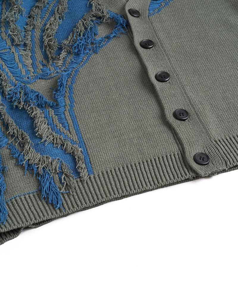 30%OFF【NO ID.(ノーアイディー)】 ﾌﾘﾝｼﾞJQﾆｯﾄCD カーディガン(855240