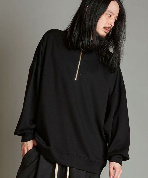 20%OFF【NO ID.(ノーアイディー)】 ｽﾀﾝﾄﾞｶﾗｰﾊｰﾌZIP-PO カットソー(855006-015T)