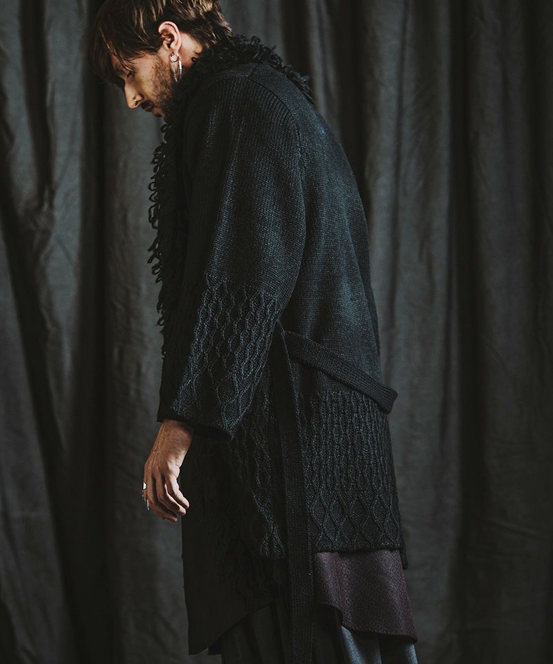 50%OFF【NO ID.(ノーアイディー)】ﾙｰﾌﾟﾔｰﾝﾆｯﾄｶﾞｳﾝ(855010-884K