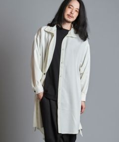 30%OFF【NO ID.(ノーアイディー)】ﾄﾞﾛｰｽﾄﾘﾝｸﾞｽﾊｲｶﾗｰﾛﾝｸﾞSH
