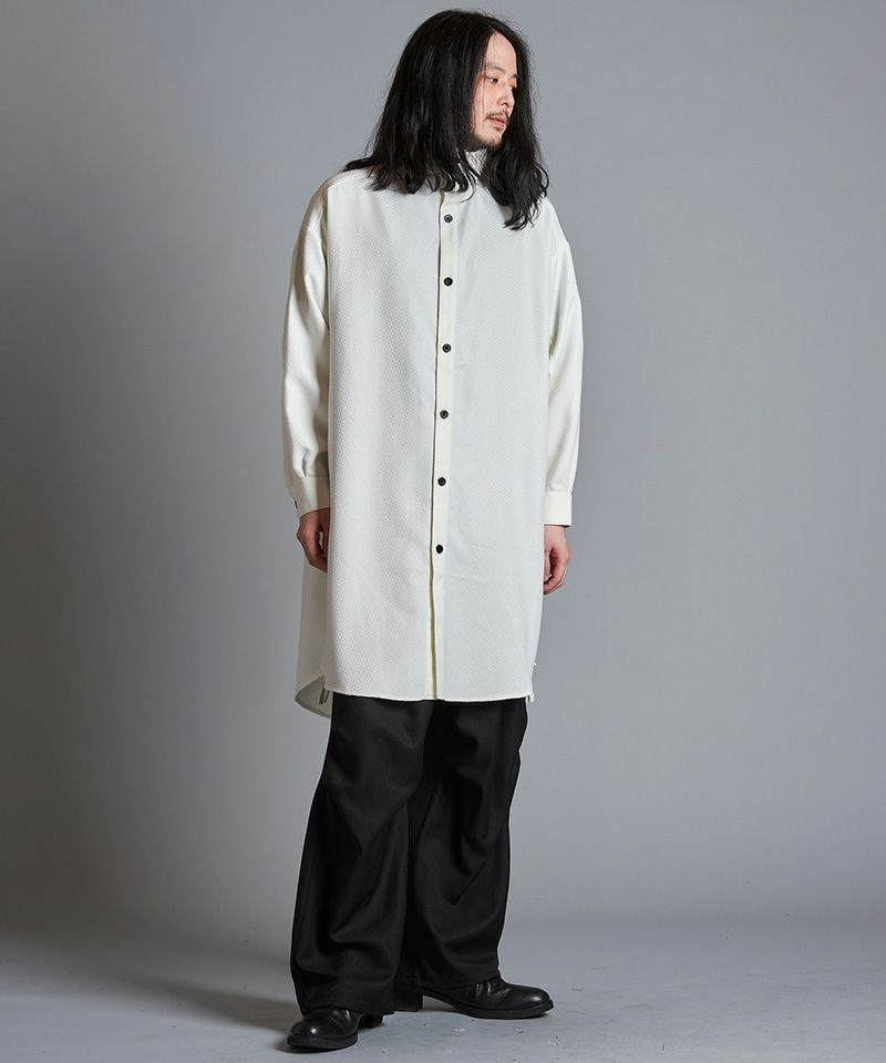 30%OFF【NO ID.(ノーアイディー)】ﾄﾞﾛｰｽﾄﾘﾝｸﾞｽﾊｲｶﾗｰﾛﾝｸﾞSH シャツ 