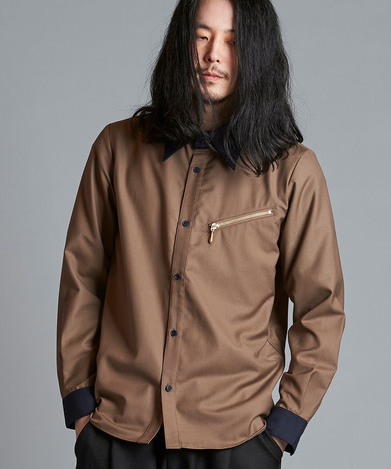 30%OFF【NO ID.(ノーアイディー)】ｸﾚﾘｯｸZIP-SH シャツ(855006-880S