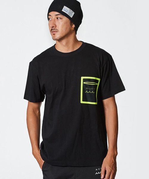 【ACANTHUS(アカンサス)】muta Mesh Trimming Pocket Tee Tシャツ(MA2517)