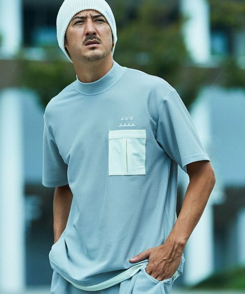 【ACANTHUS(アカンサス)】muta Mesh Mockneck Top モックネックTシャツ(MA2520)