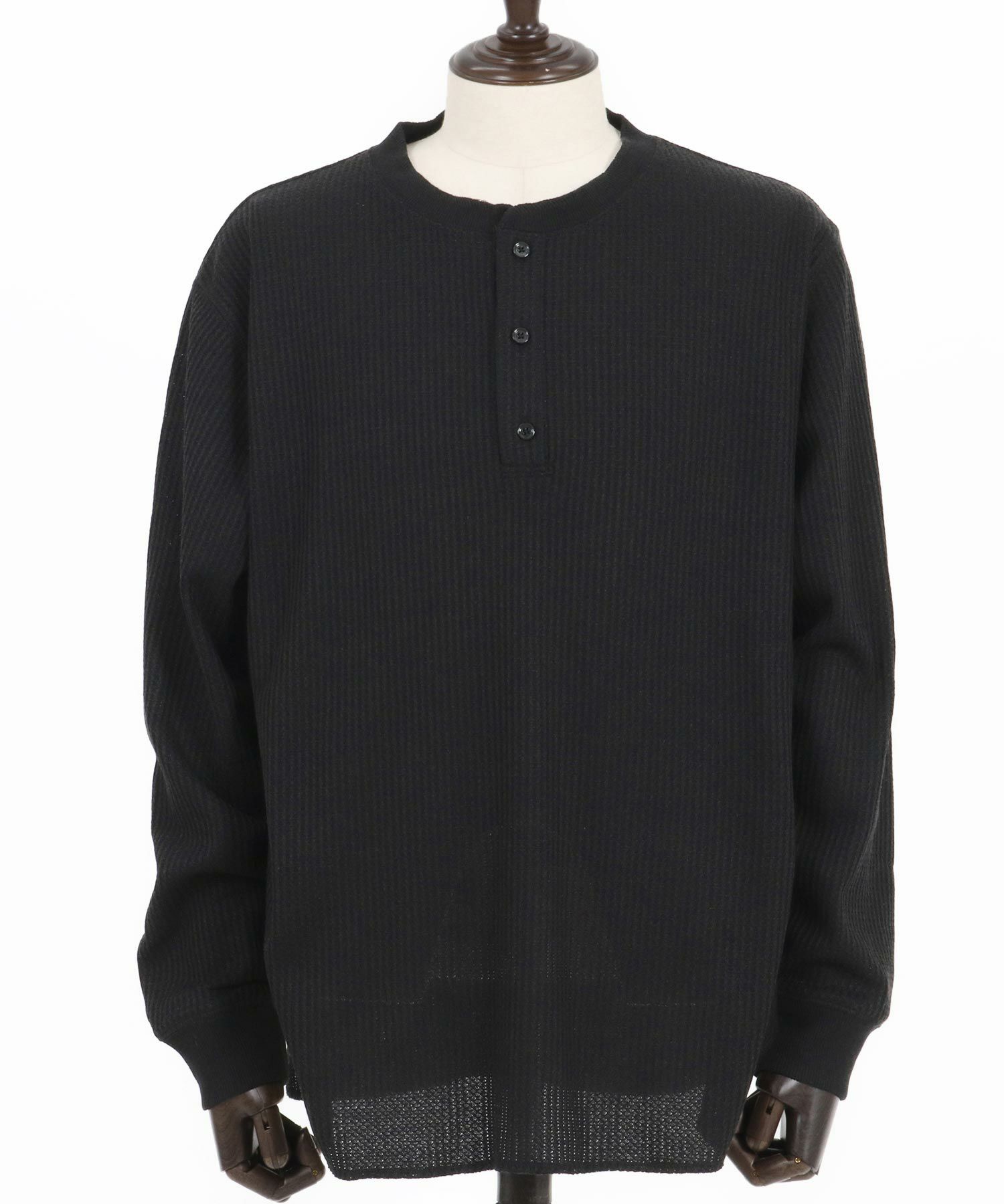 CAMBIO(カンビオ)】ワッフルヘンリーネックロンT | CAMBIO カンビオ