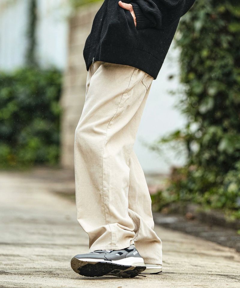 CAMBIO(カンビオ)】Corduroy Wide Straight Pants コーデュロイ