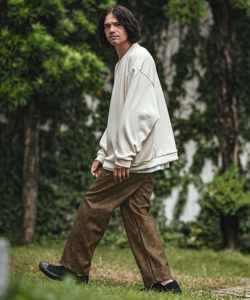 バルーンパンツ 50%OFF【CAMBIO(カンビオ)】加工フェイクレザーバルーンパンツ