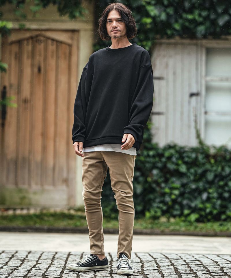 別代 CAMBIO(カンビオ)】ストレッチツイル裾ZIPテーパードパンツ(BP