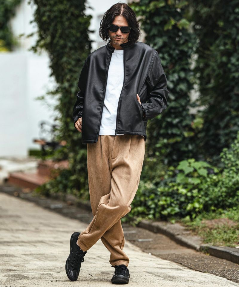 30%OFF【CAMBIO(カンビオ)】Synthetic Leather Single rider jacket