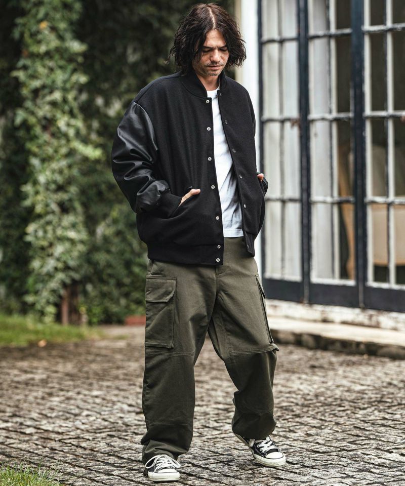 メルトン 牛レザー スタジャン journal standard size M メルトン 牛レザー スタジャン journal standard size M