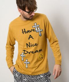 STUD MUFFIN(スタッドマフィン)】【予約販売1月中旬～下旬入荷】5.6ozコットン天竺 HAVE A NICE DREAM ドルクロスパッチ LS  Tシャツ(514-02777) | CAMBIO カンビオ