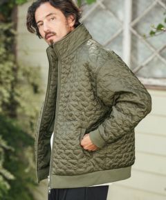 CAMBIO(カンビオ)】Star Pattern Quilted Stand Collar Jacket