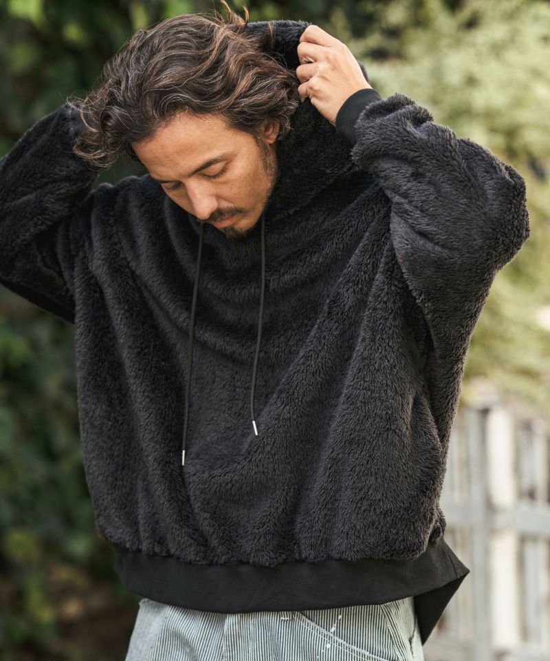 30%OFF【CAMBIO(カンビオ)】Short Micro Fur Pullover Parka パーカー