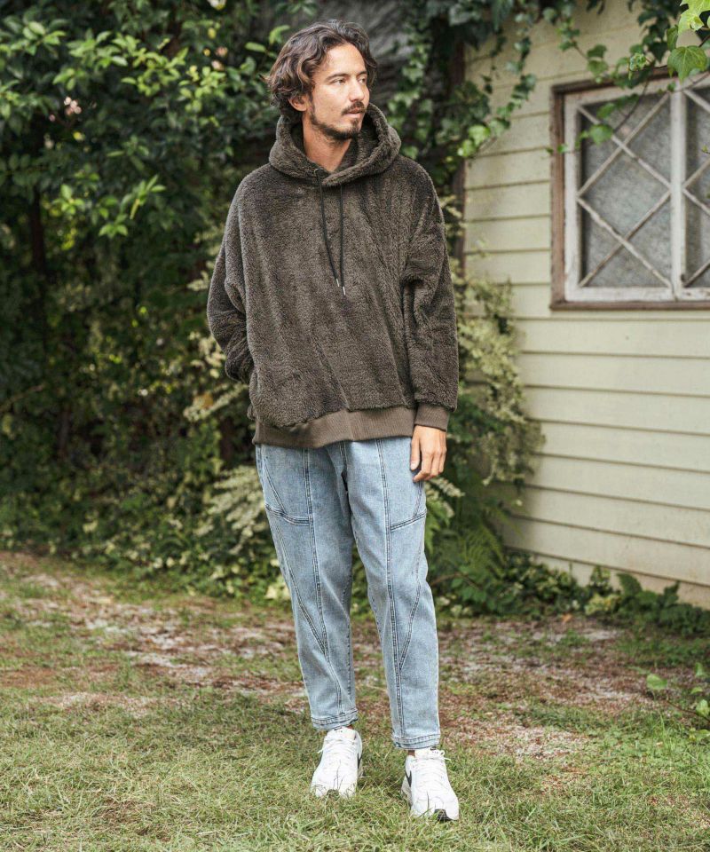CAMBIO(カンビオ)】Short Micro Fur Pullover Parka パーカー