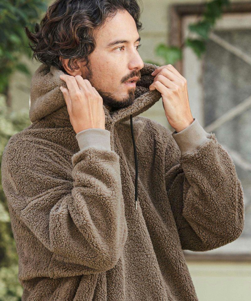 バガブービー CAMBIO(カンビオ)】Short Micro Fur Pullover Parka パーカー