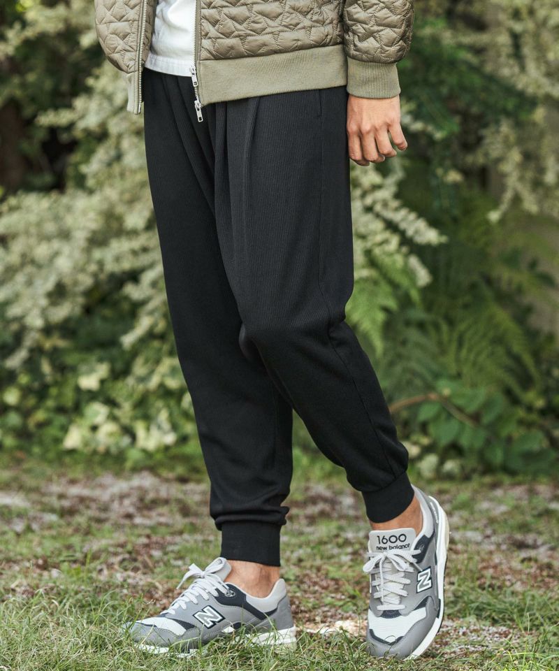 CAMBIO(カンビオ)】Dobby Stripe Jacquard Jogger Pants